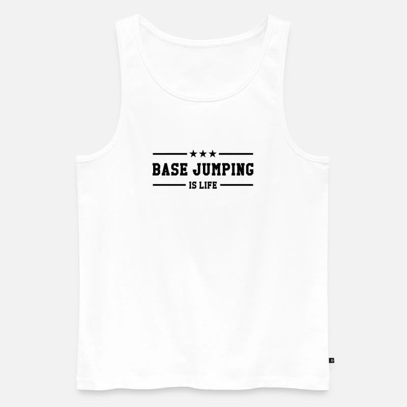 Base Jumping is life - Männer Premium Bio Tank Top - Weiß