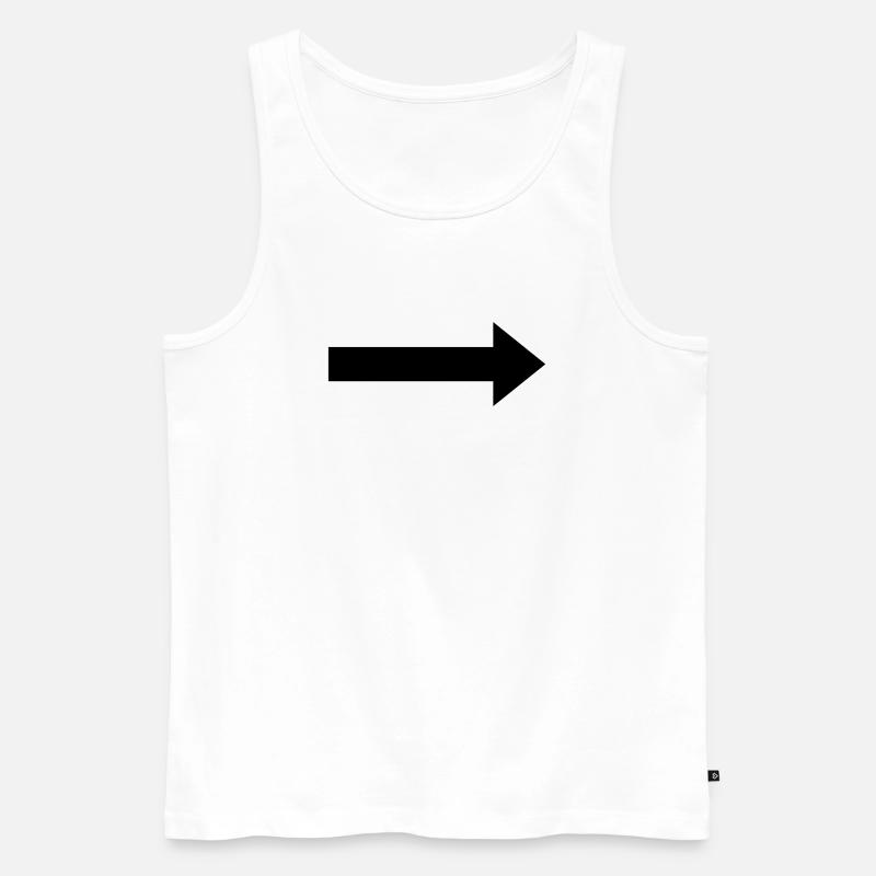 Pfeil nach rechts - Männer Premium Bio Tank Top - Weiß