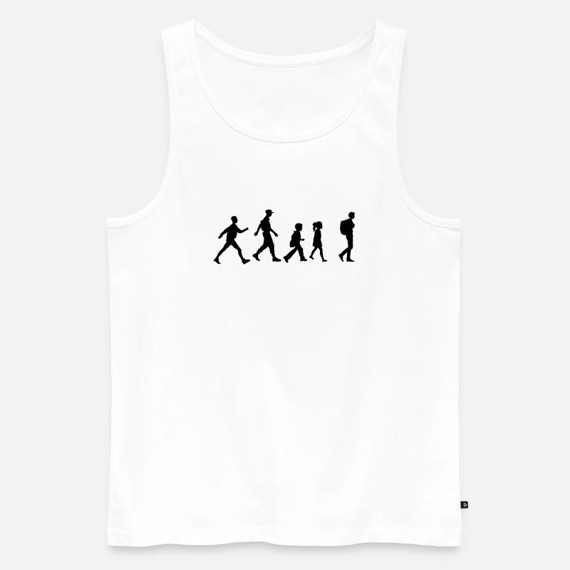 Wandergruppe oder -verein, Familienwandern - Männer Premium Bio Tank Top - Weiß