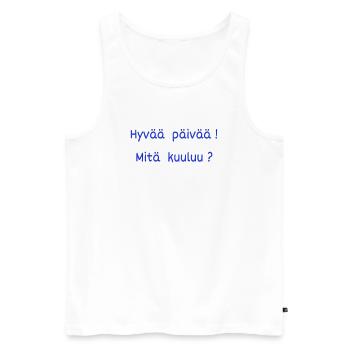 FINNISCHE Begrüßung - Männer Premium Bio Tank Top - Weiß - Vorne - Michal (187cm)