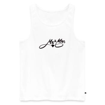 Romantic love design with heart motif - Men's Premium Organic Tank Top - white - Front - Michal (187cm)