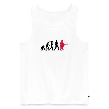 Fast Food Evolution - Men's Premium Organic Tank Top - white - Front - AI Model Male 178 light (178cm)