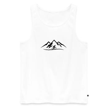 Vélo Montagnes Vélo de montagne Alpinisme - Débardeur bio Premium Homme - blanc - Devant - Michal (187cm)