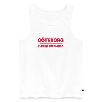 Horizon coloré de la ville de Göteborg - Débardeur bio Premium Homme - blanc - Devant - Michal (187cm)
