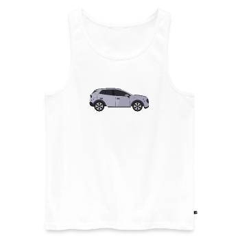 Voiture - Débardeur bio Premium Homme - blanc - Devant - AI Model Male 178 light (178cm)