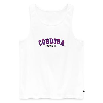 Cordoba Est 1985 - Men's Premium Organic Tank Top - white - Front - Michal (187cm)