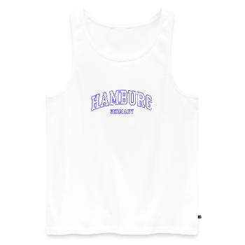 Hamburg Germany Design College - Men's Premium Organic Tank Top - white - Front - Michal (187cm)