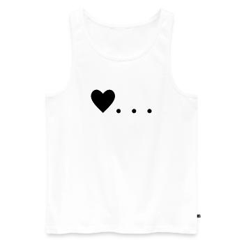 Love is... Heart - Men's Premium Organic Tank Top - white - Front - AI Model Male 178 light (178cm)