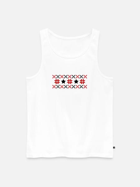 Norwegian Pattern Winter - Men's Premium Organic Tank Top - white