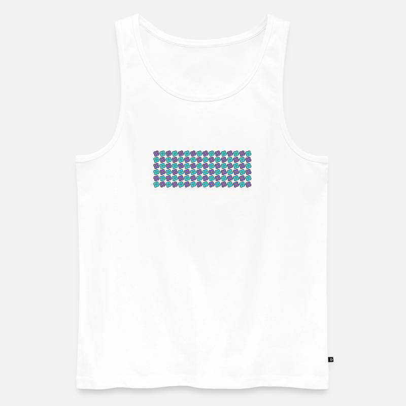 Blümchen - Männer Premium Bio Tank Top - Weiß