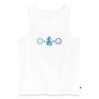 Simple mountain bike timeless design - Men's Premium Organic Tank Top - white - Front - Michal (187cm)