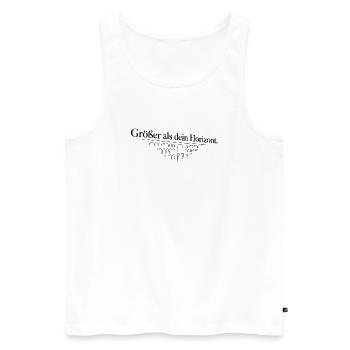 Vogtland - Göltzschtalbrücke - Männer Premium Bio Tank Top - Weiß - Vorne - Michal (187cm)