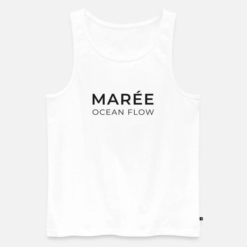 Tide Ocean Flow Wave Kunst - Männer Premium Bio Tank Top - Weiß