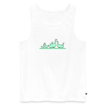 Ducks Geese - Men's Premium Organic Tank Top - white - Front - Michal (187cm)