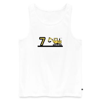 Bagger - Männer Premium Bio Tank Top - Weiß - Vorne - Michal (187cm)
