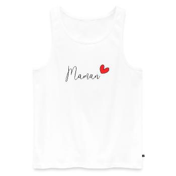 BONNE FÊTE. BONNE FÊTE MAMAN. MAMAN. FÊTE DES MÈRE - Débardeur bio Premium Homme - blanc - Devant - Michal (187cm)
