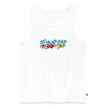 Schulkind  - Männer Premium Bio Tank Top - Weiß - Vorne - AI Model Male 178 light (178cm)