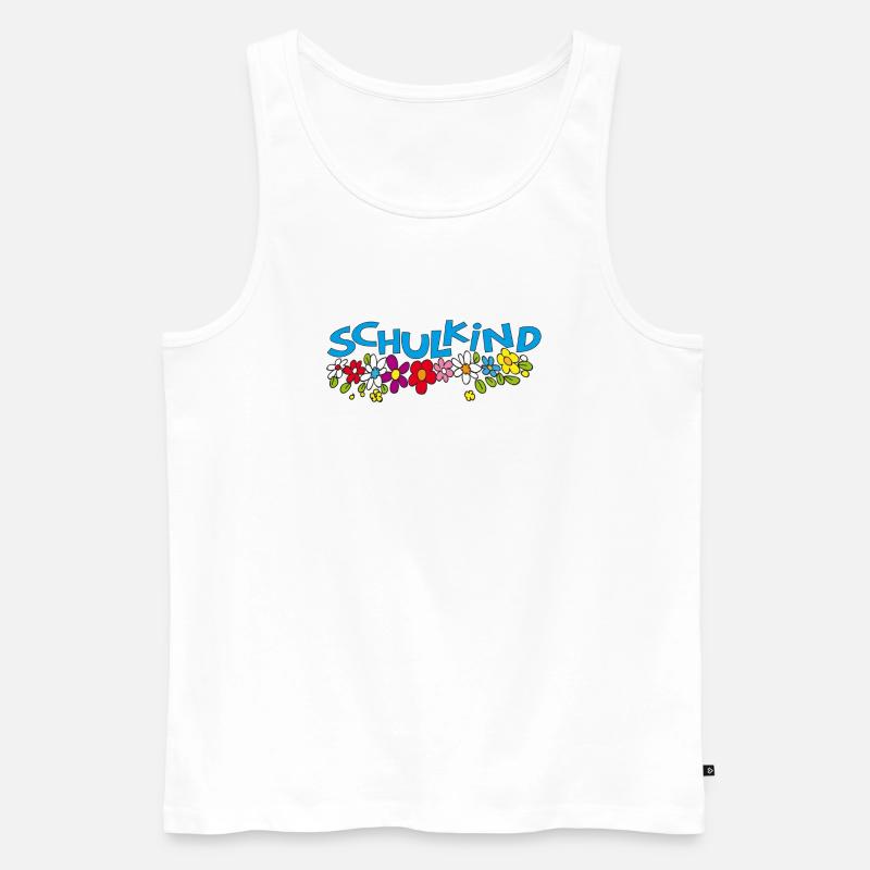 Schulkind - Männer Premium Bio Tank Top - Weiß