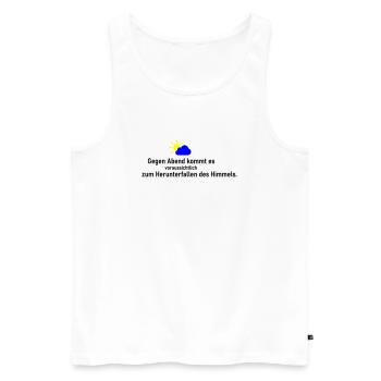 Himmel runter - Männer Premium Bio Tank Top - Weiß - Vorne - Michal (187cm)