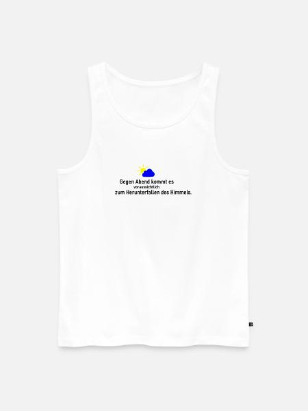 Himmel runter - Männer Premium Bio Tank Top - Weiß