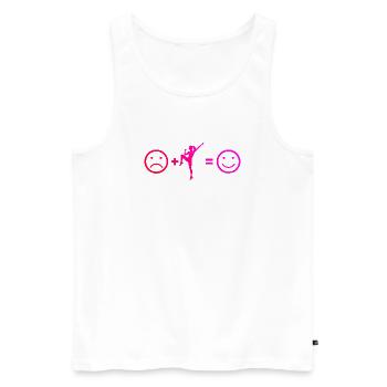 Gruppenfitness Geschenk für eine Aerobic-Trainerin - Männer Premium Bio Tank Top - Weiß - Vorne - AI Model Male 178 light (178cm)