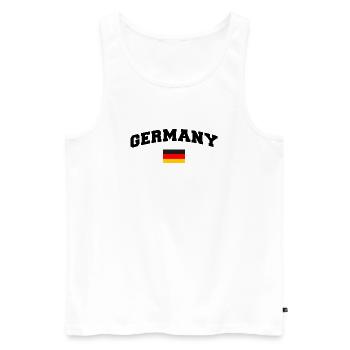 Germany Flag - Men's Premium Organic Tank Top - white - Front - AI Model Male 178 light (178cm)