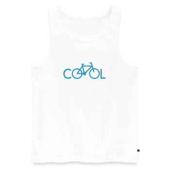 Roue cadeau du dicton cool pour vélo - Débardeur bio Premium Homme - blanc - Devant - Michal (187cm)