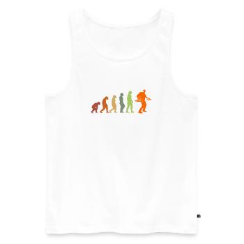  Retro 80er Jahre Musik Disk-Jockey DJ - Männer Premium Bio Tank Top - Weiß - Vorne - Michal (187cm)