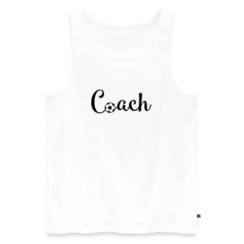 Football Coach - Men's Premium Organic Tank Top - white - Front - Michal (187cm)