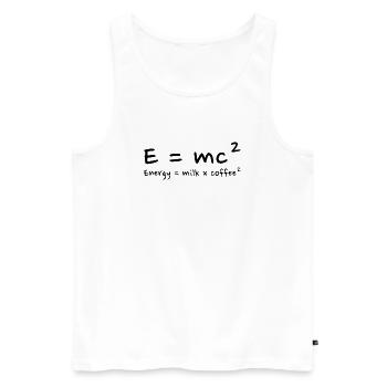 Coffee Lover Scientific Humor - Men's Premium Organic Tank Top - white - Front - Michal (187cm)