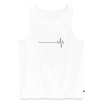 Beat Line - Männer Premium Bio Tank Top - Weiß - Vorne - Michal (187cm)