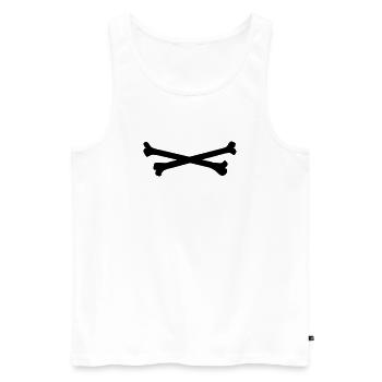 bones - Männer Premium Bio Tank Top - Weiß - Vorne - AI Model Male 178 light (178cm)