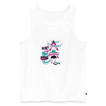 Geburtstag - Männer Premium Bio Tank Top - Weiß - Vorne - AI Model Male 178 light (178cm)