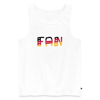 FAN - Shirt Deutschland - Männer Premium Bio Tank Top - Weiß - Vorne - AI Model Male 178 light (178cm)