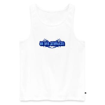 Aufdruck An der Schmücke - Männer Premium Bio Tank Top - Weiß - Vorne - AI Model Male 178 light (178cm)