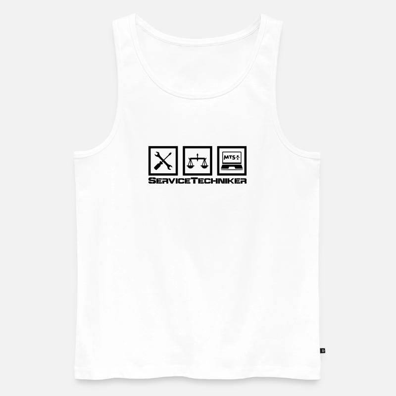 ServiceTech - Männer Premium Bio Tank Top - Weiß