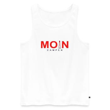 Moin Leuchtturm Campen, Nordsee, Deutschland - Männer Premium Bio Tank Top - Weiß - Vorne - Michal (187cm)