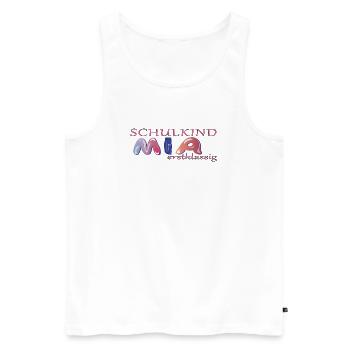 Schulkind Mia Schule - Männer Premium Bio Tank Top - Weiß - Vorne - Michal (187cm)