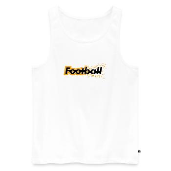Soccer - Men's Premium Organic Tank Top - white - Front - Michal (187cm)