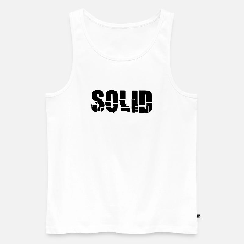 Solid - Men's Premium Organic Tank Top - white
