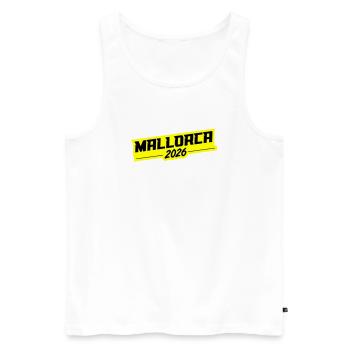 Mallorca 2026 - Men's Premium Organic Tank Top - white - Front - Michal (187cm)