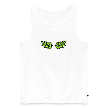 Laurel wreath - Men's Premium Organic Tank Top - white - Front - AI Model Male 178 light (178cm)