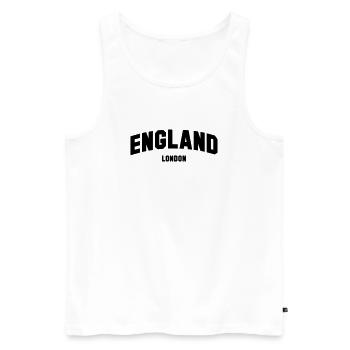 LONDON England - Männer Premium Bio Tank Top - Weiß - Vorne - Michal (187cm)