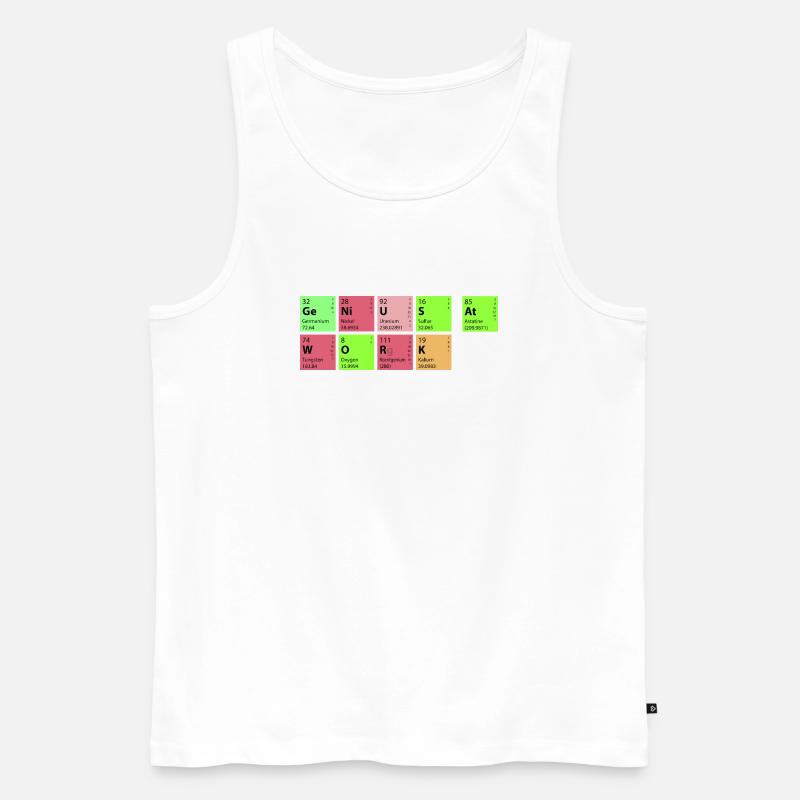 genius at work - Männer Premium Bio Tank Top - Weiß