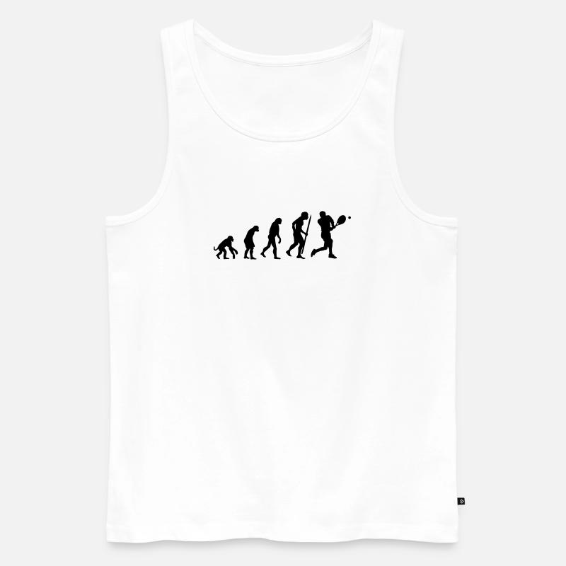 Evolution of tennis - Männer Premium Bio Tank Top - Weiß
