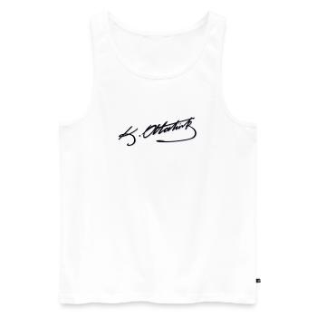 Mustafa Kemal Ataturk imza - Débardeur bio Premium Homme - blanc - Devant - Michal (187cm)