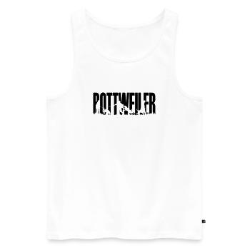 IPO Rottweiler - Männer Premium Bio Tank Top - Weiß - Vorne - AI Model Male 178 light (178cm)