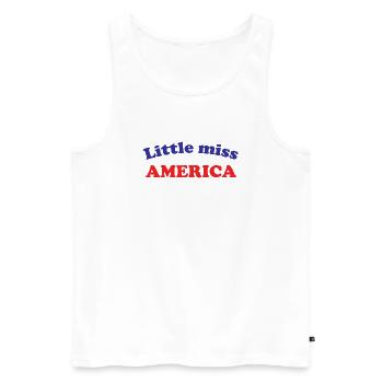 Miss America - Men's Premium Organic Tank Top - white - Front - AI Model Male 178 light (178cm)
