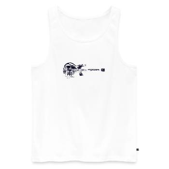 Tee shirt rock - Débardeur bio Premium Homme - blanc - Devant - Michal (187cm)