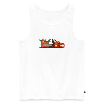 Chainsaw and Combi container - Men's Premium Organic Tank Top - white - Front - Michal (187cm)